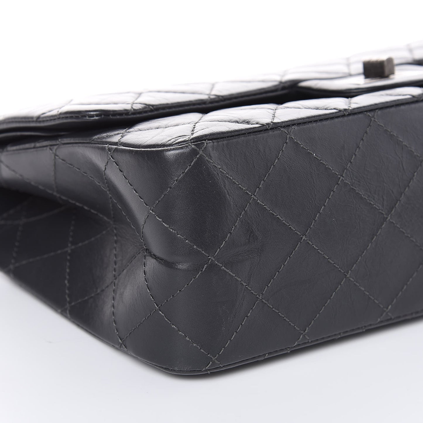 Aged Calfskin Quilted 2.55 Reissue 227 Flap Grey