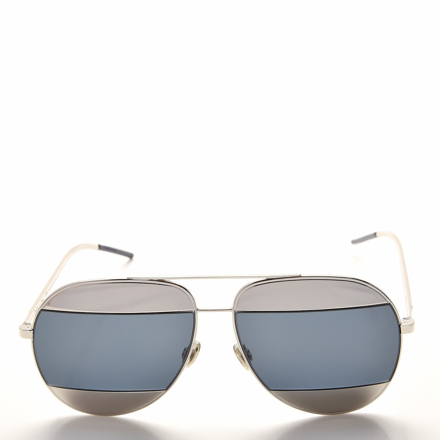 Christian Dior Split 1 Aviator Sunglasses Silver 2 of 7