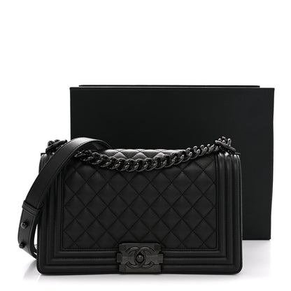 Chanel Caviar Quilted Medium Boy Flap So Black 12 of 12