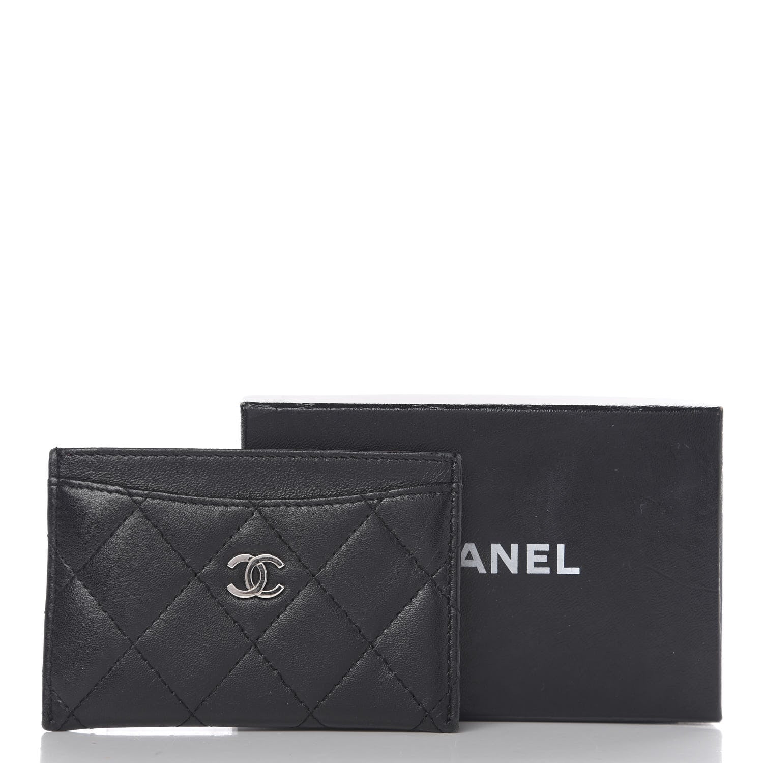 Chanel Lambskin Quilted Card Holder Black 8 of 8