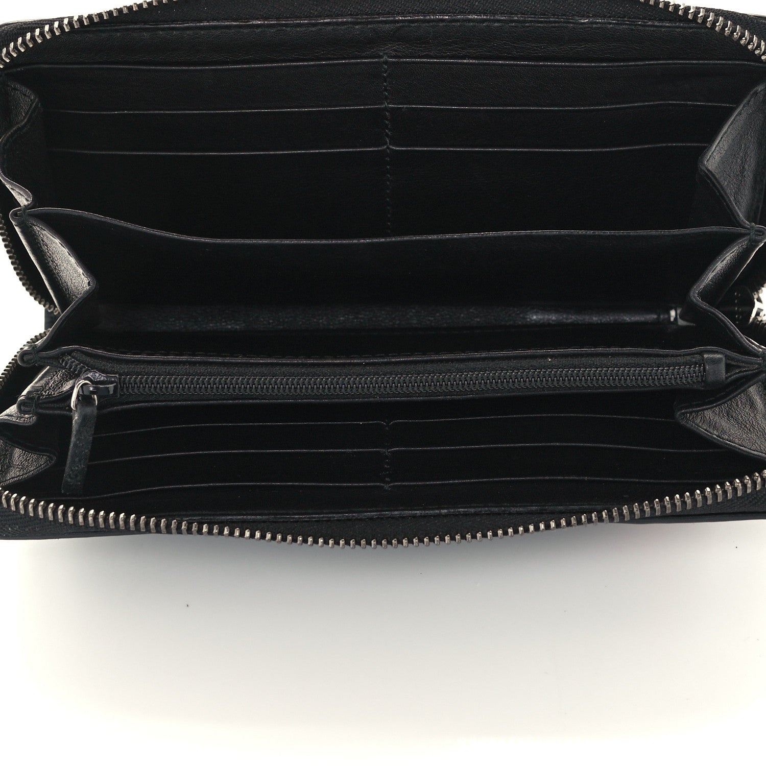 Gucci Guccissima Web Zip Around Wallet Black 5 of 9