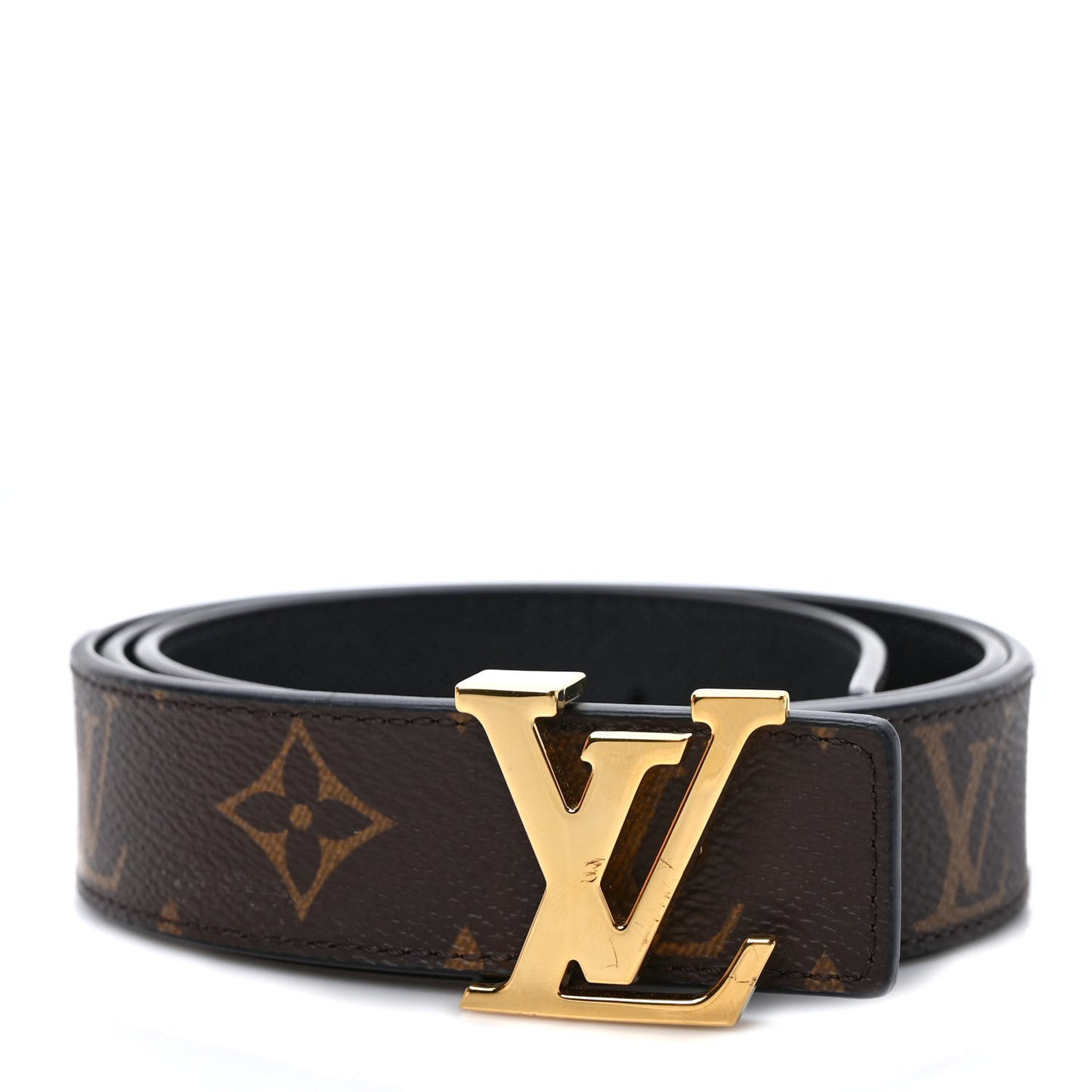 Calfskin Monogram 40mm LV Initiales Reversible Belt 85/34 Black