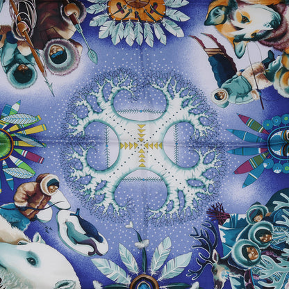 Hermes Silk La Vie Du Grand Nord Scarf 90 1 of 5