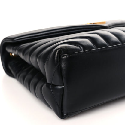 Saint Laurent Calfskin Y Quilted Monogram Medium Loulou Chain Satchel Black 8 of 10