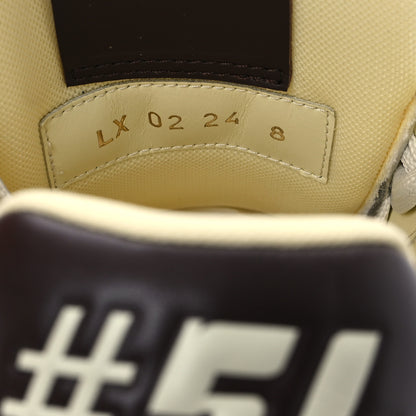 Louis Vuitton Grained Calfskin Damier Ebene Mens LV Trainer Sneakers 8 Moka Brown 9 of 10