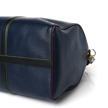 Louis Vuitton Epi Damier Graphite Patchwork Keepall Bandouliere 50 Marine 7 of 7
