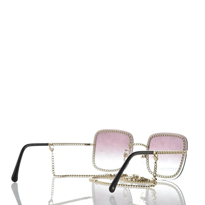 Chanel Chain Square Sunglasses 4244 Black 5 of 9