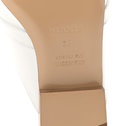 Hermes Calfskin Oz Mules 35 White 6 of 9