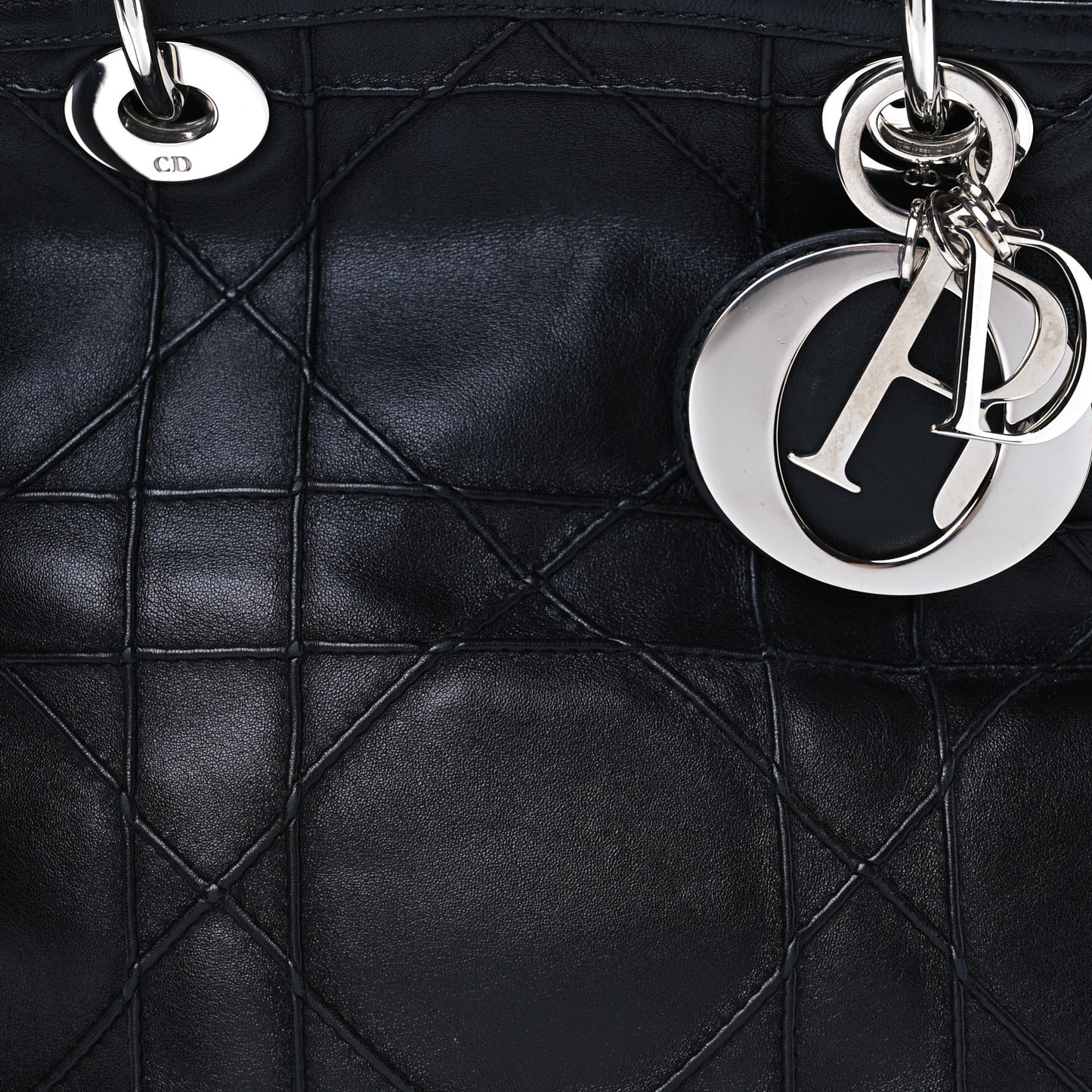 Lambskin Cannage Medium Granville Tote Black