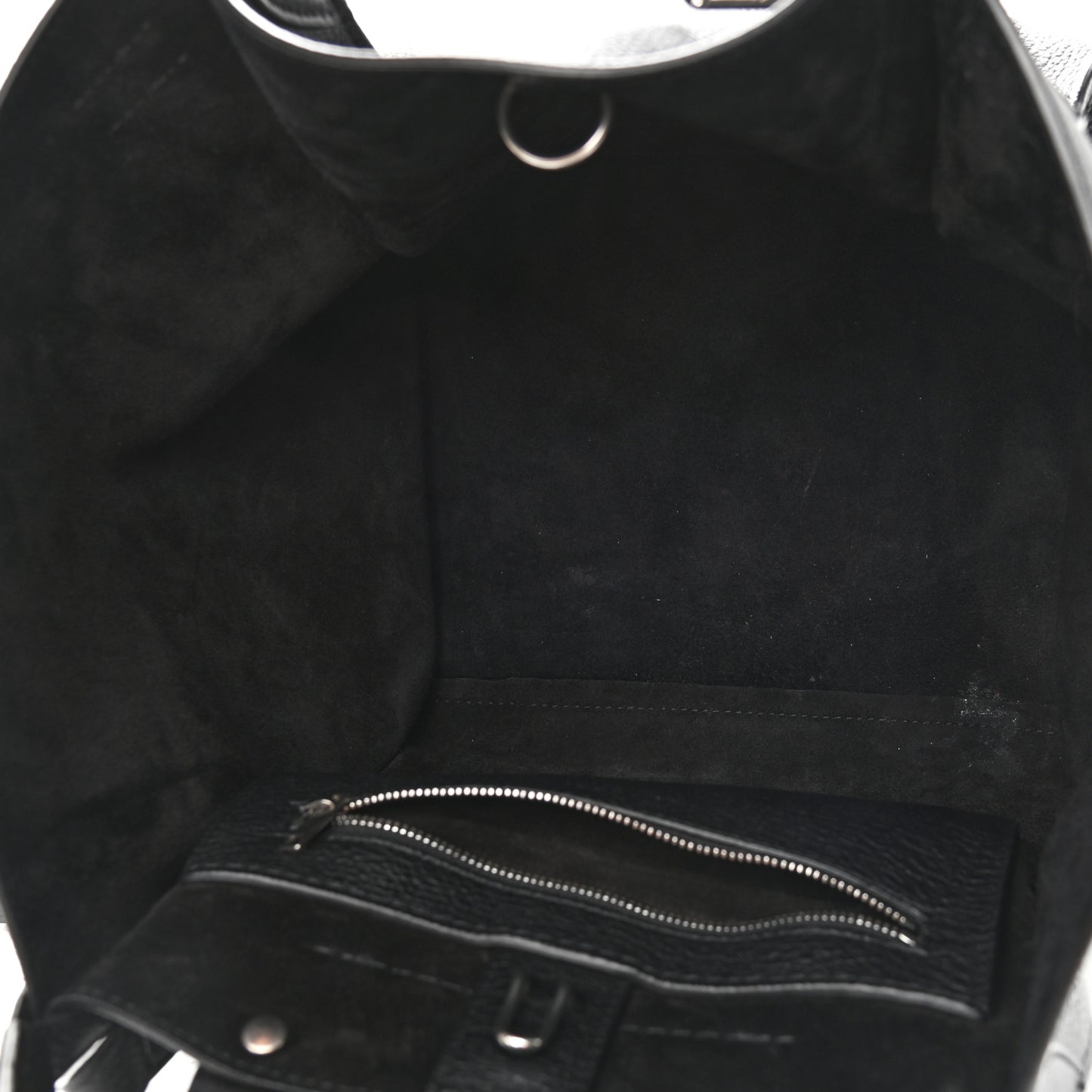 Supple Grained Calfskin Small Big Bag Black