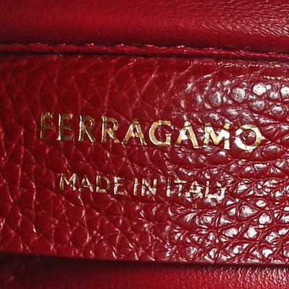 Salvatore Ferragamo Grained Calfskin Gancini Crossbody Flap Carmine 8 of 11