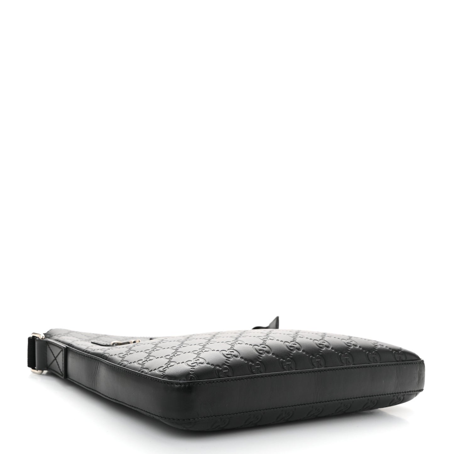 Guccissima Signature Medium Flat Messenger Bag Black