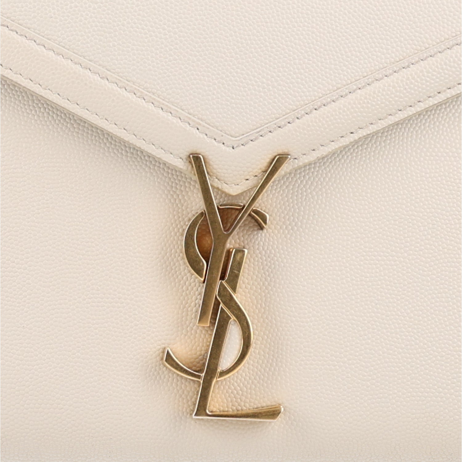 Saint Laurent Grain de Poudre Mini Classic Monogram Cassandra Top Handle Crema Soft Rouge Legion 8 of 9