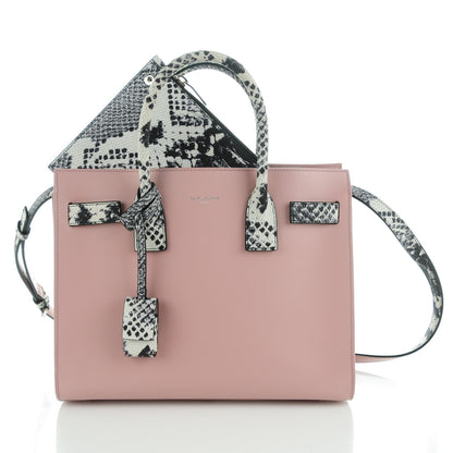 Saint Laurent Calfskin Embossed Python Baby Sac De Jour Powder Pink 5 of 9