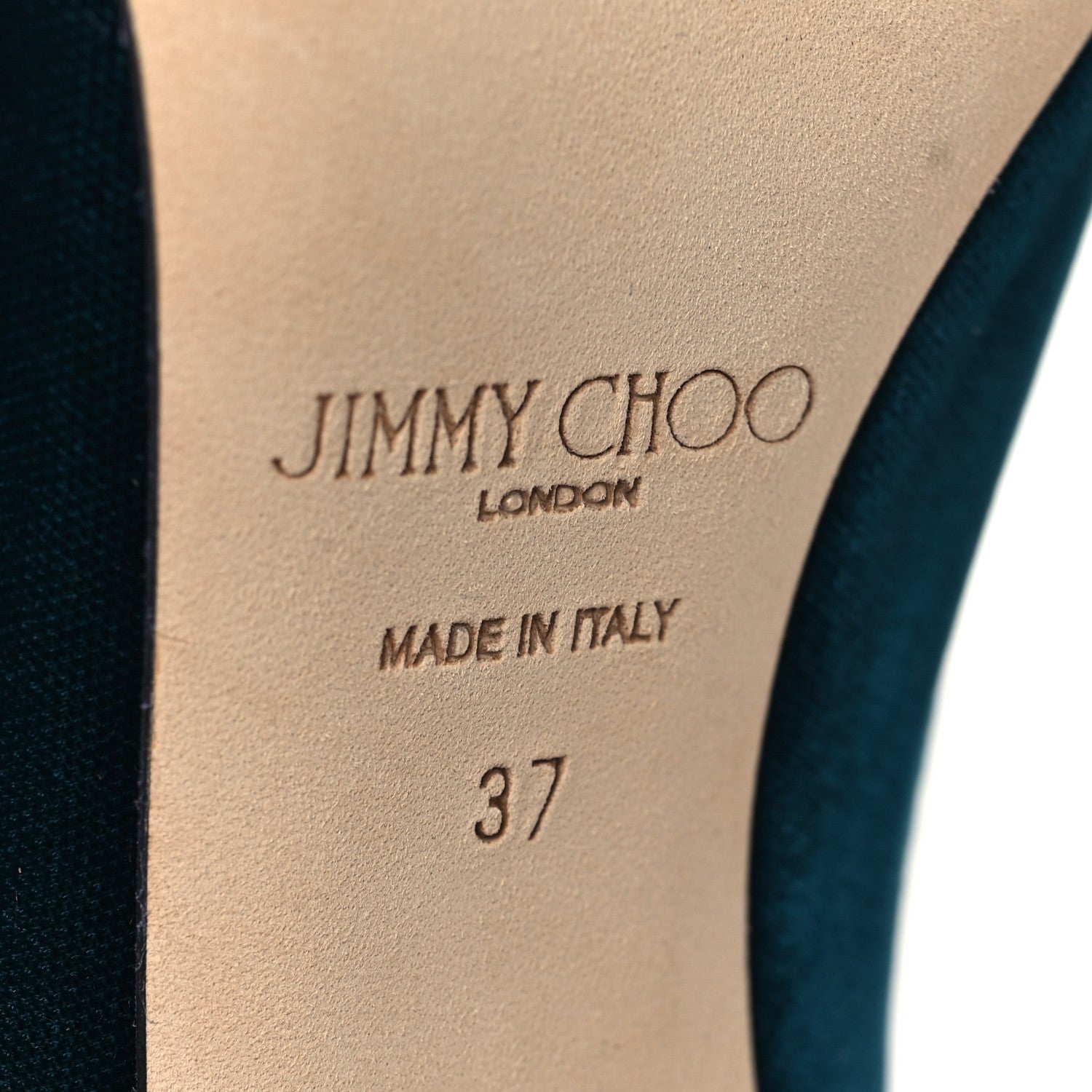 Jimmy Choo Velvet Crystal Bing 100 Pumps 37 Blue 6 of 8