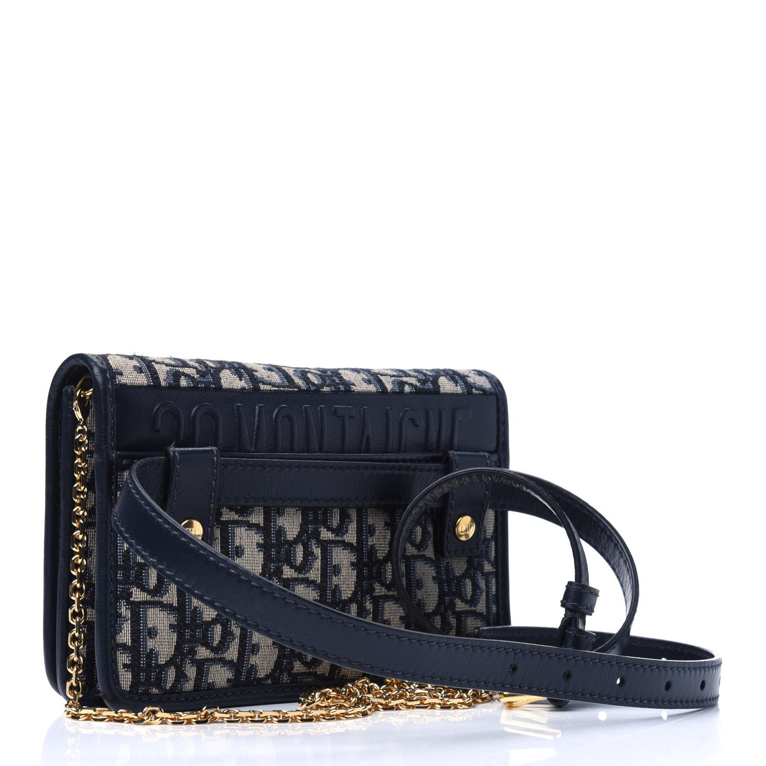 Christian Dior Oblique 30 Montaigne 2-In-1 Pouch Blue 2 of 4