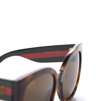 Gucci Acetate Square Frame Web Sunglasses GG0059S Tortoise 6 of 9