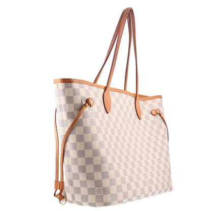 Louis Vuitton Damier Azur Neo Neverfull MM Rose Ballerine 3 of 9