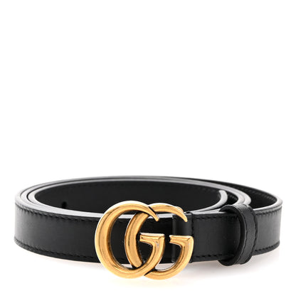Gucci Calfskin Double G 20mm Belt 95 38 Black 1 of 5