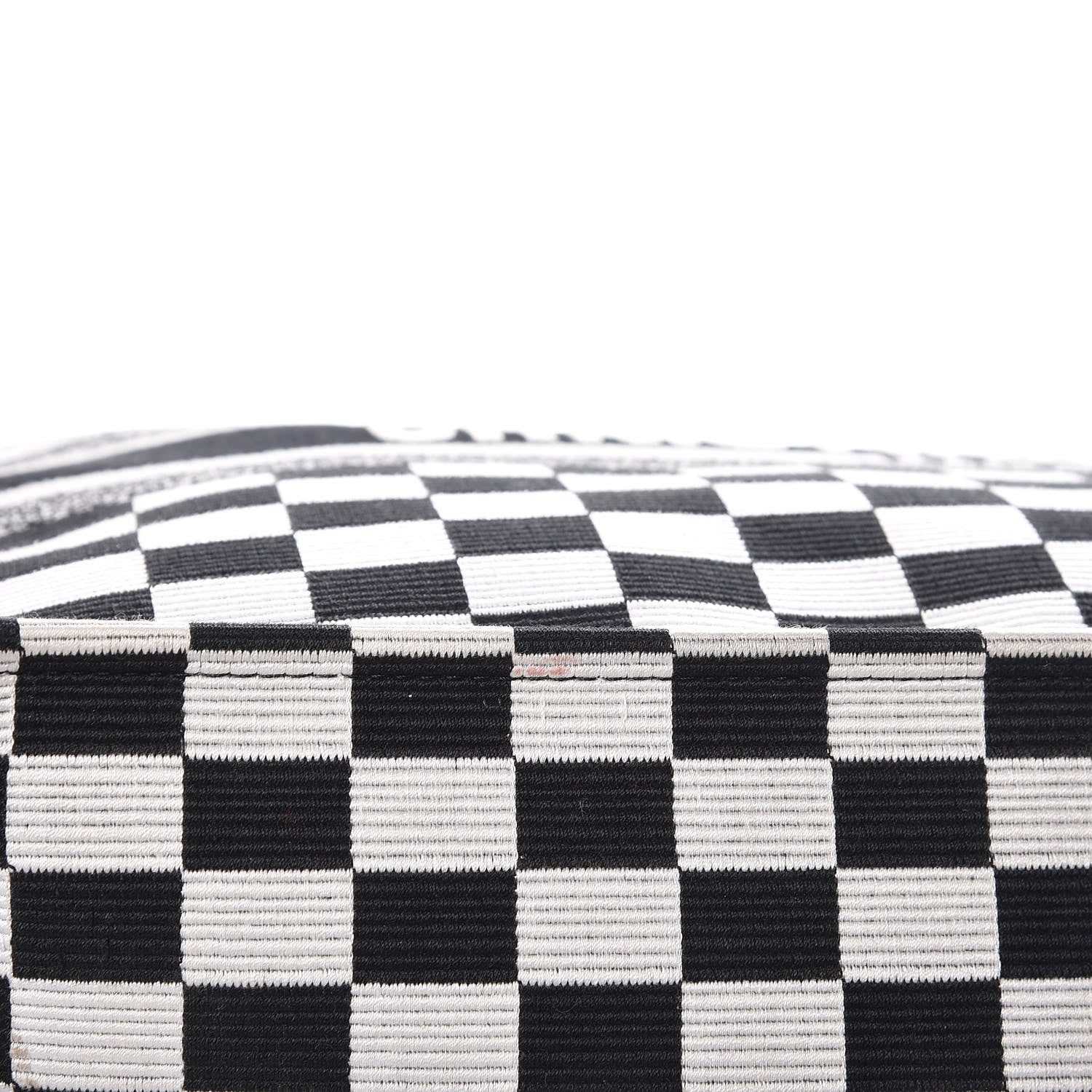 Christian Dior Canvas Embroidered Checkered Book Tote Black White 14 of 14