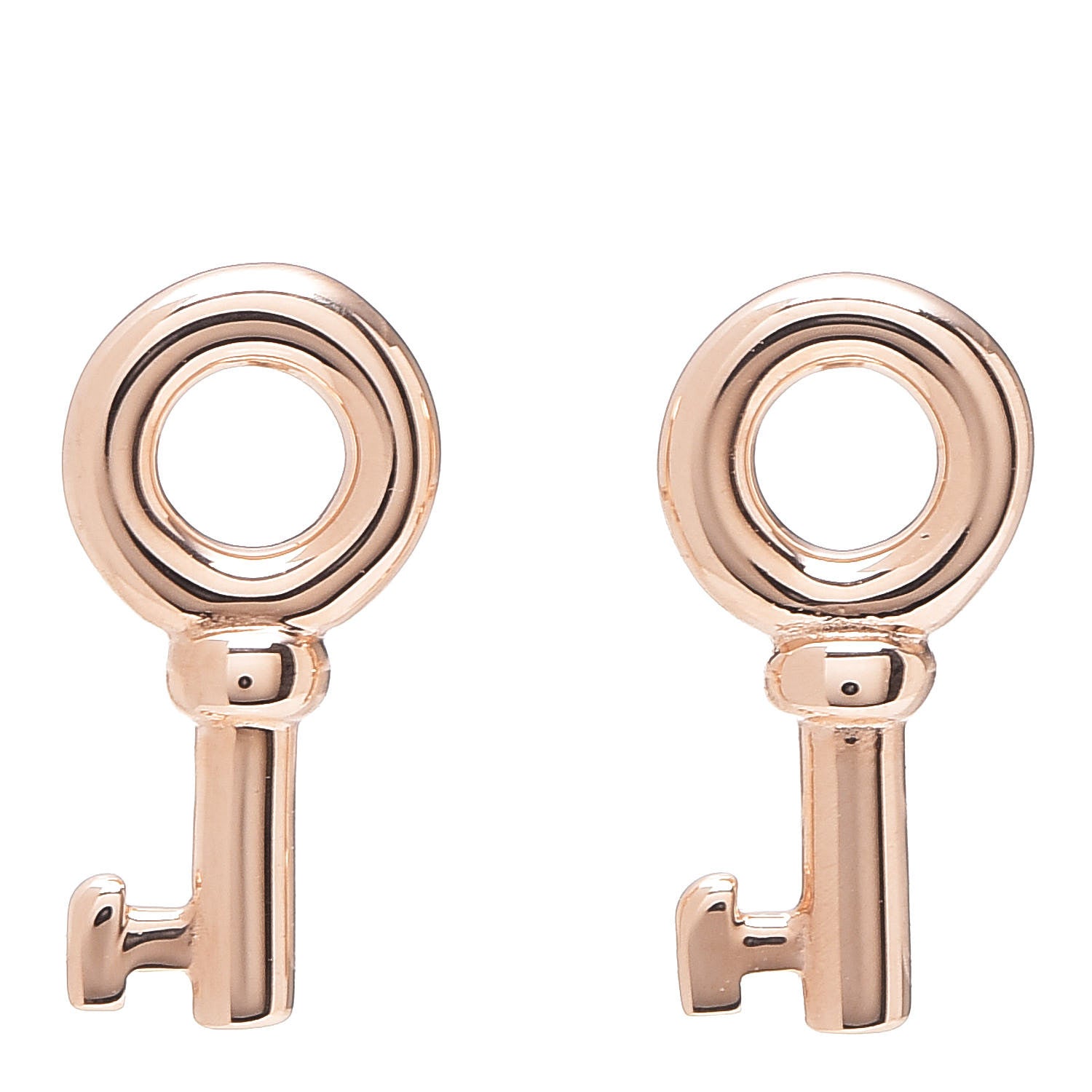 Tiffany 18K Rose Gold Mini Key Earrings 1 of 6
