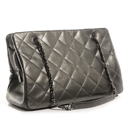 Chanel Caviar Timeless CC Shopping Tote Dark Silver 3 of 7
