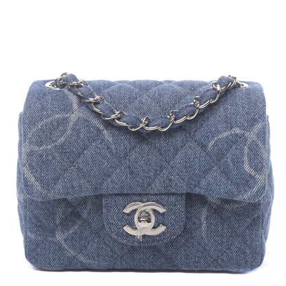Chanel Denim CC Quilted Mini Square Flap Blue 1 of 11