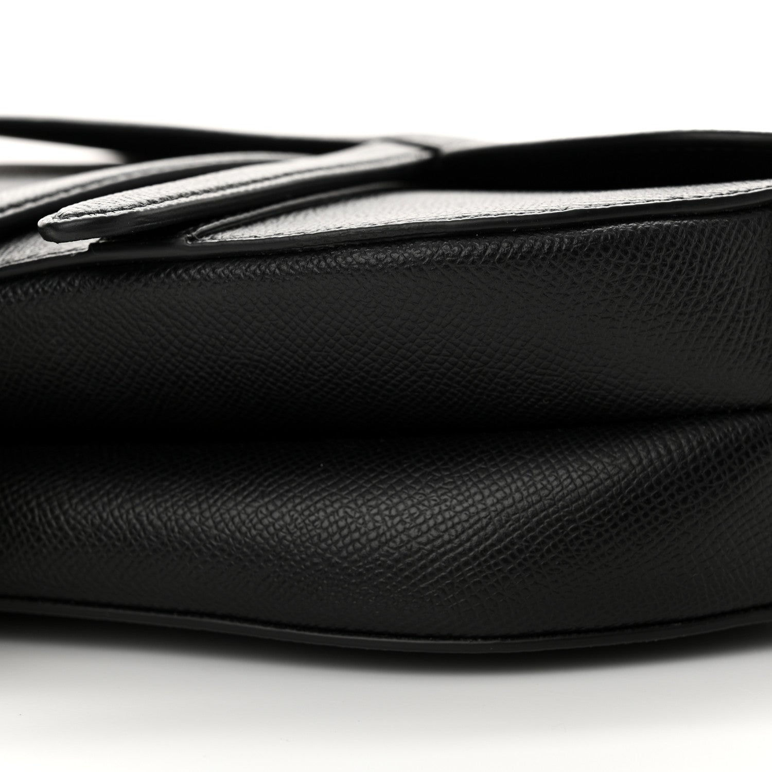 Christian Dior Grained Calfskin Saddle Bag Black 10 of 11