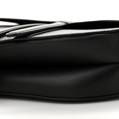 Christian Dior Grained Calfskin Saddle Bag Black 10 of 11