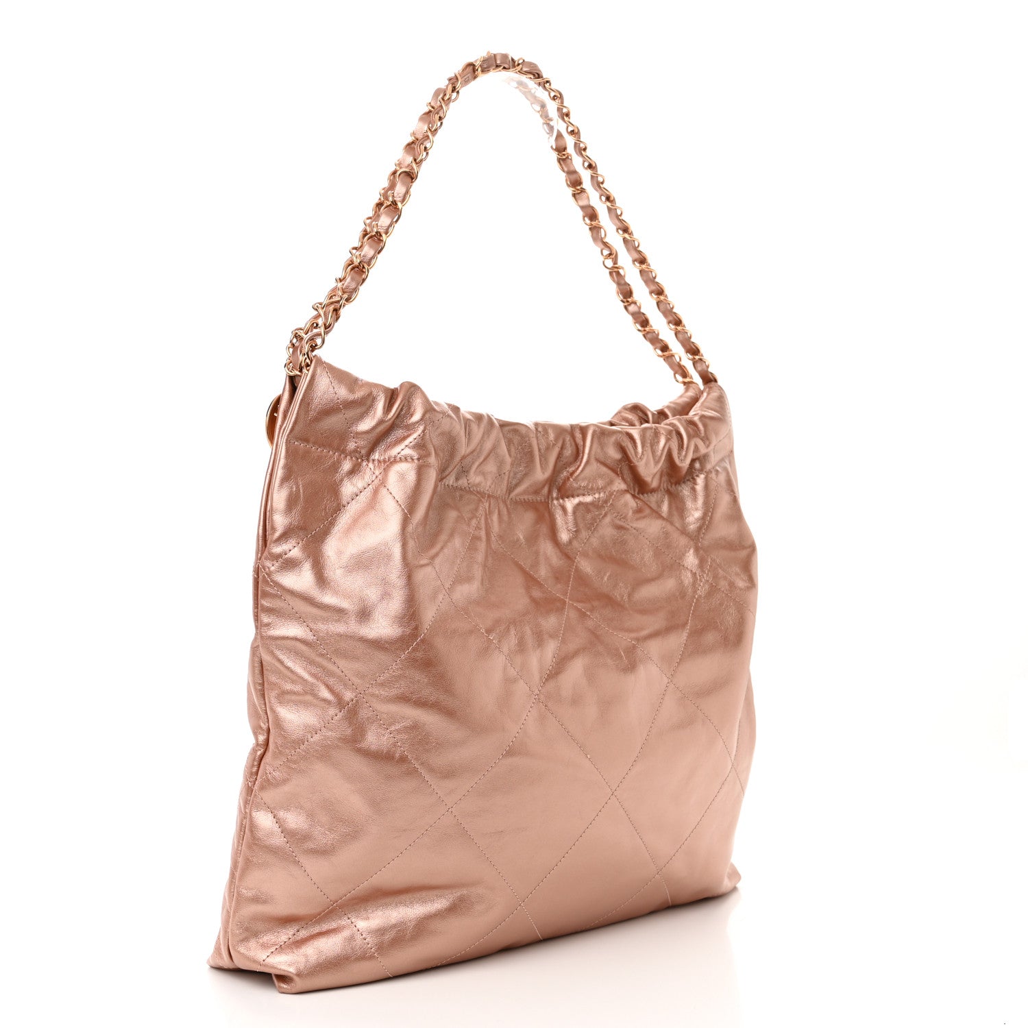 Chanel Metallic Calfskin Quilted Chanel 22 Copper 4 of 11