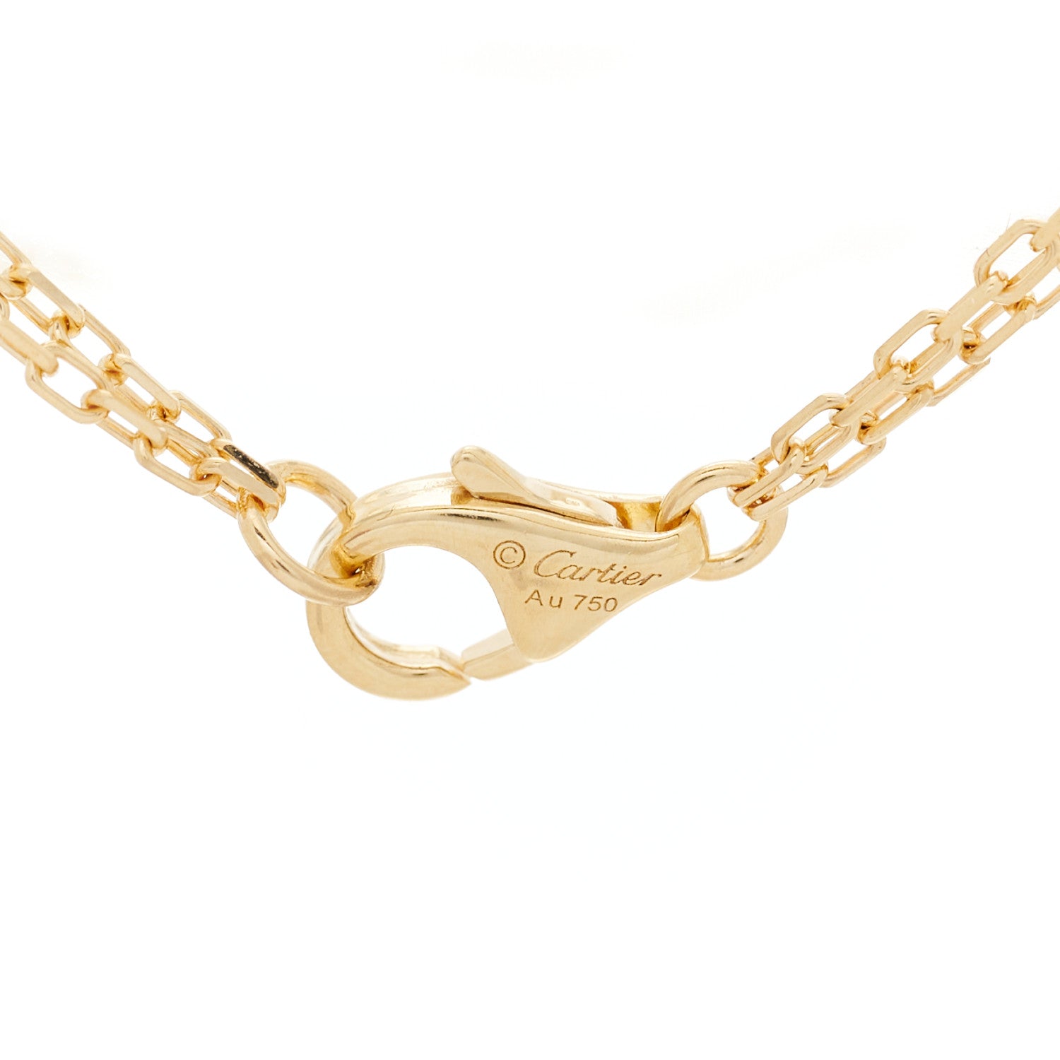Cartier 18K Yellow Gold 2 Diamond LOVE Necklace 4 of 7