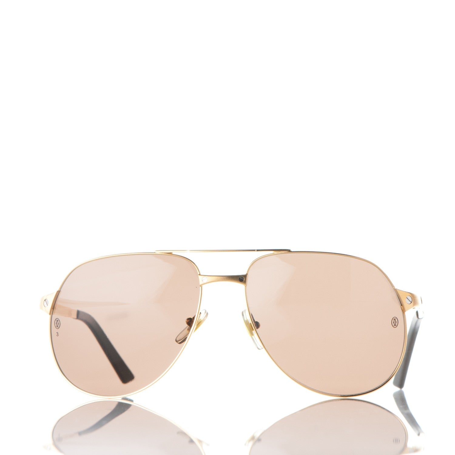 Cartier Santos Dumont Vendome Aviator Sunglasses T8200747 Gold 2 of 8