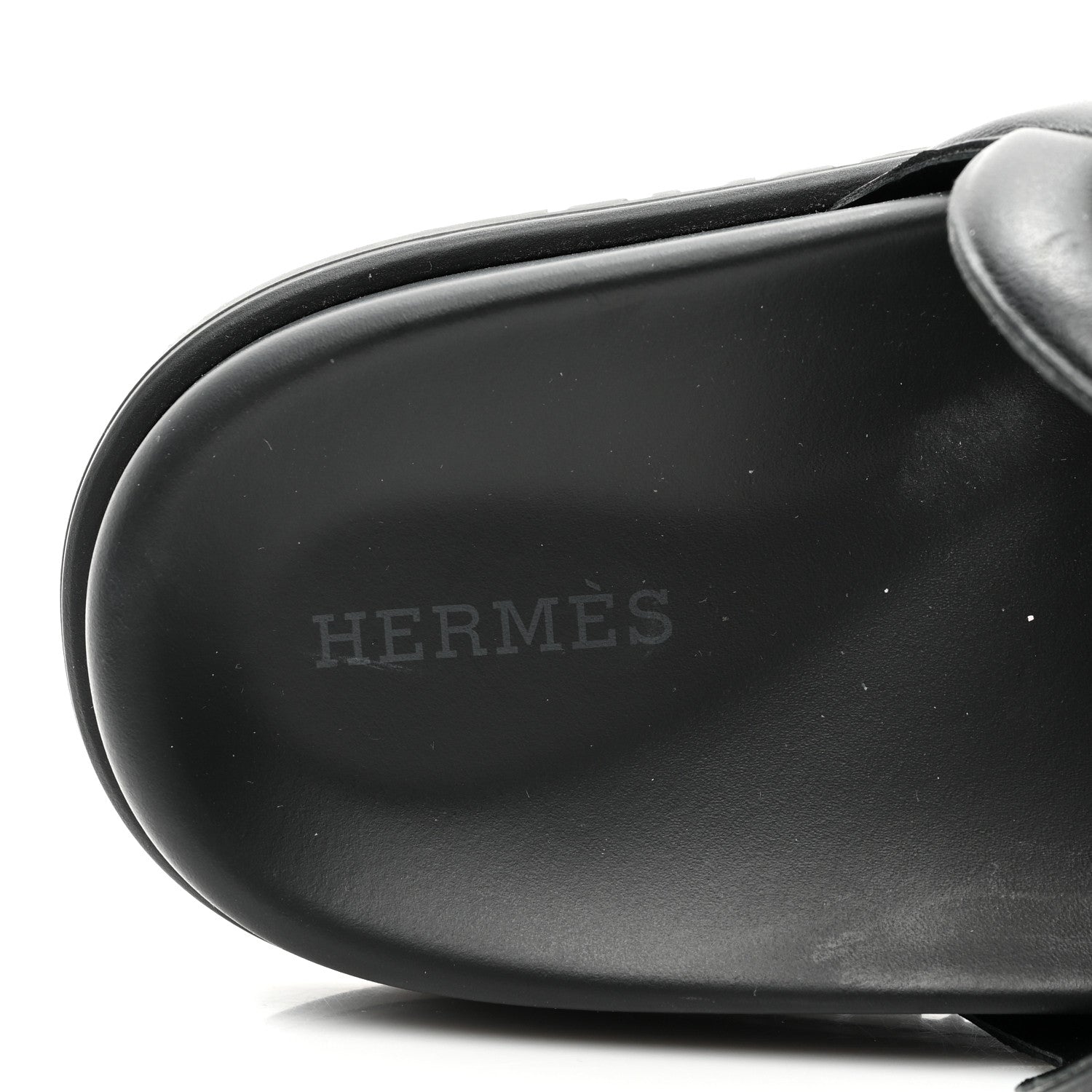 Hermes Nappa Extra Sandals 38 Black 7 of 9