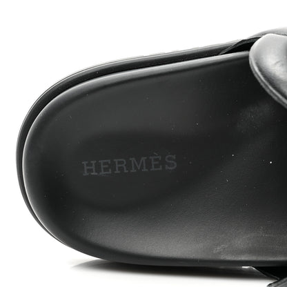 Hermes Nappa Extra Sandals 38 Black 7 of 9