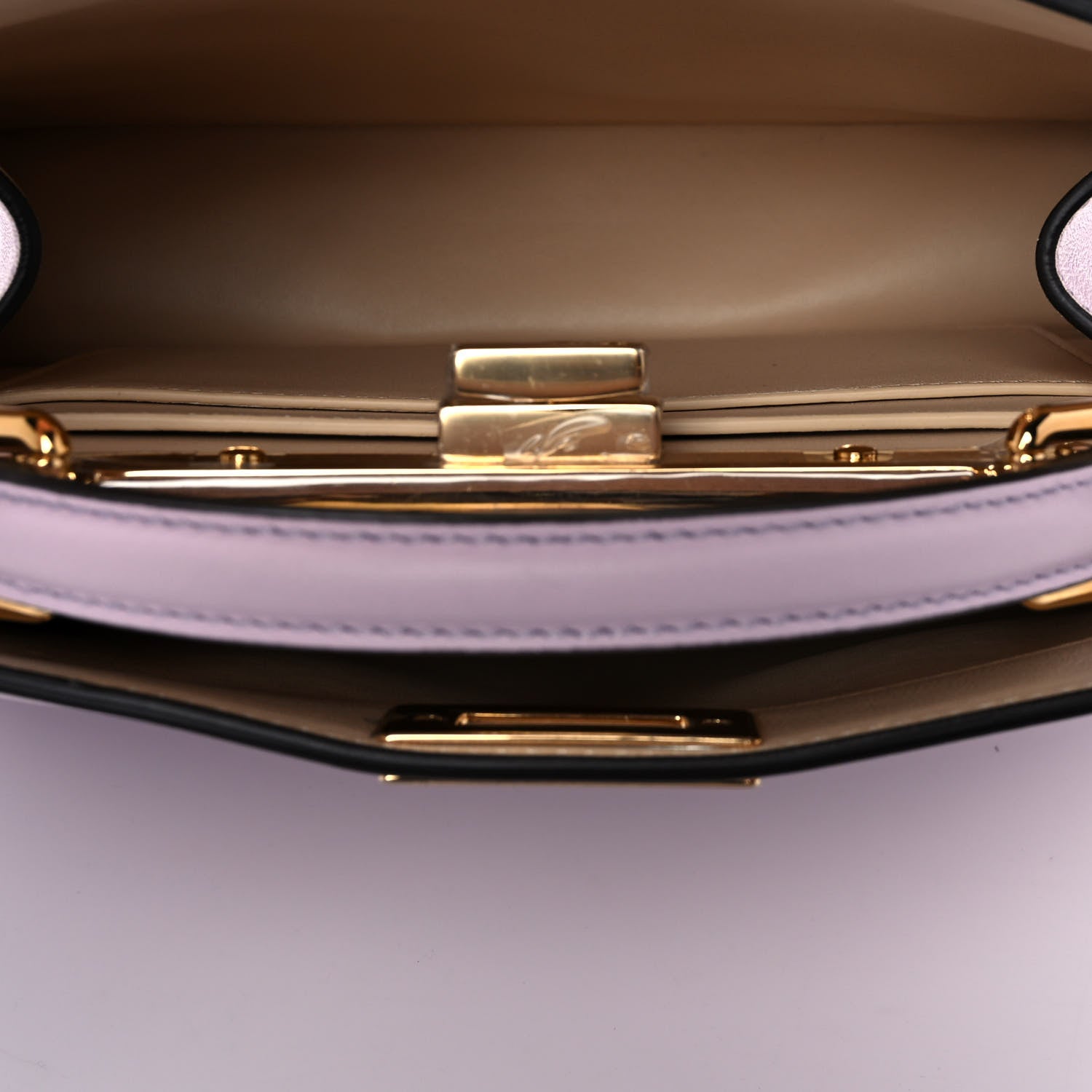Fendi Vitello Seta Shiny Nappa Dancing Girls Inlay Small Peekaboo I SEE U Satchel Anemone Multicolor 4 of 8
