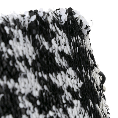 Chanel Sequin Houndstooth Small Flap Black White 11 of 12