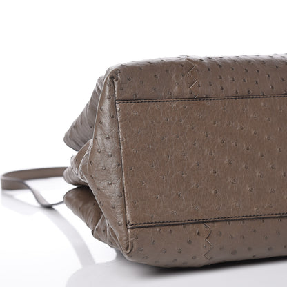 Bottega Veneta Ostrich Small Roma Tote Brown 11 of 17