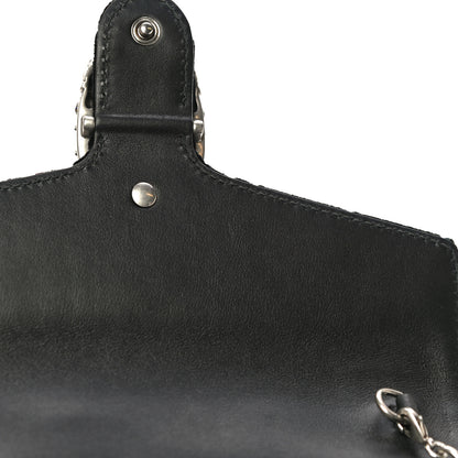Gucci Velvet GG Monogram Mini Dionysus Chain Wallet Black 10 of 11