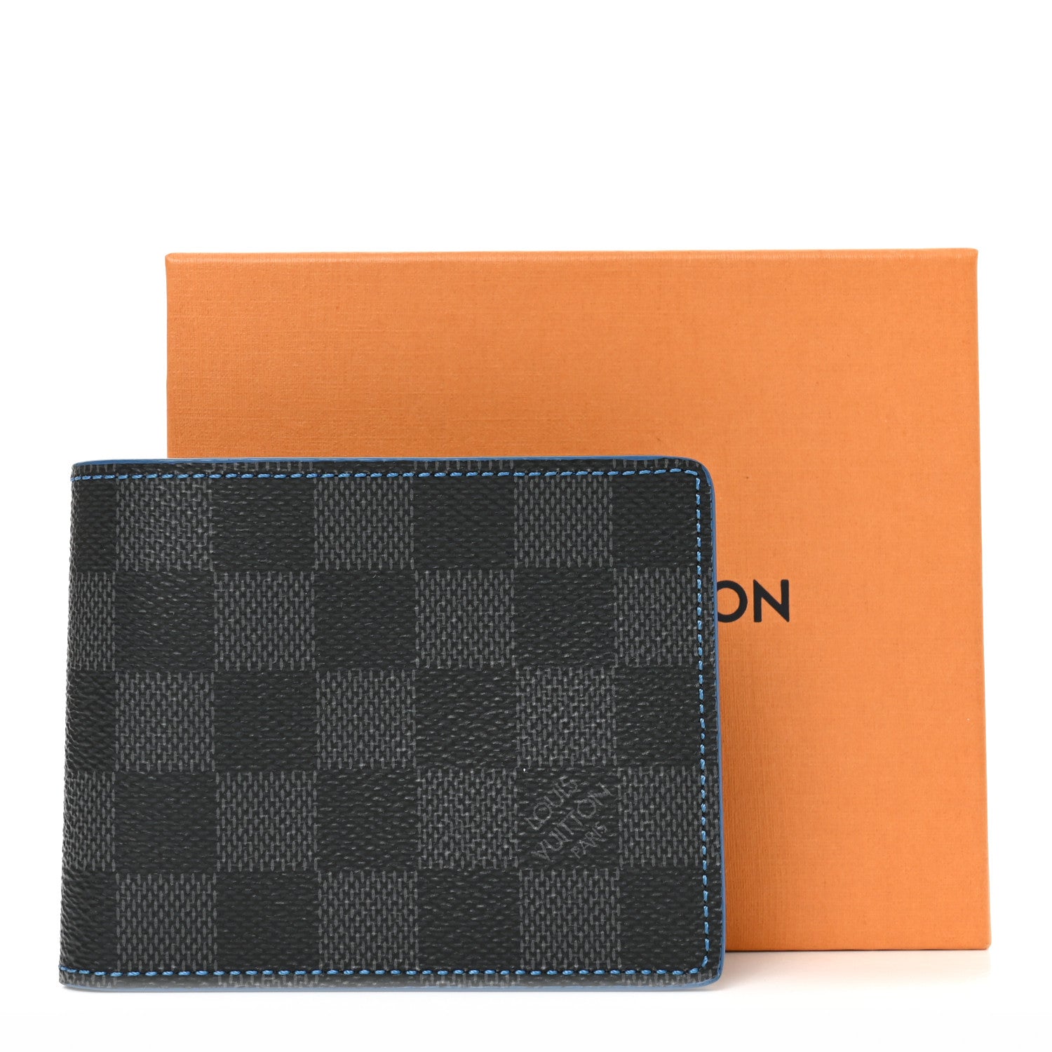 Louis Vuitton Damier Graphite Slender Wallet Blue 6 of 6