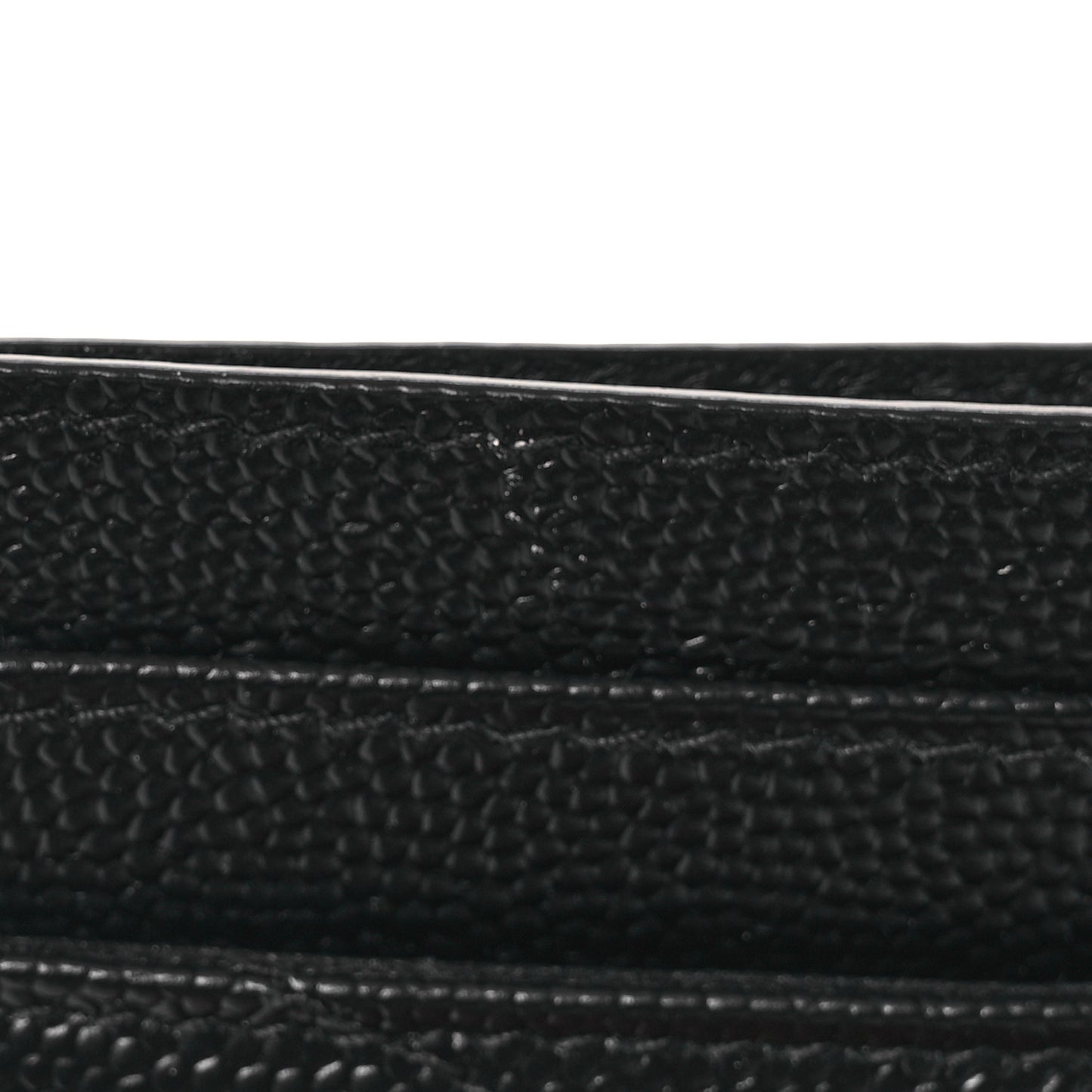 Grain De Poudre Matelasse Chevron Monogram Credit Card Case Black