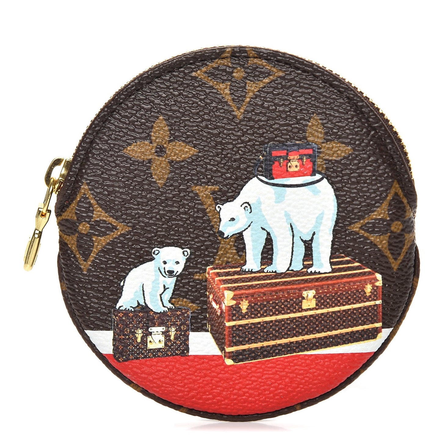 Monogram 2017 Christmas Animation Round Coin Purse