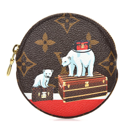 Louis Vuitton Monogram 2017 Christmas Animation Round Coin Purse 1 of 7