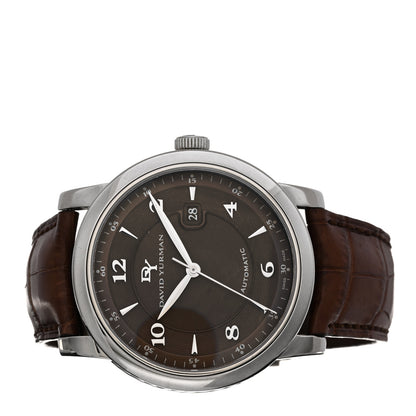 David Yurman Stainless Steel Alligator 38mm Automatic Watch Brown 2 of 4