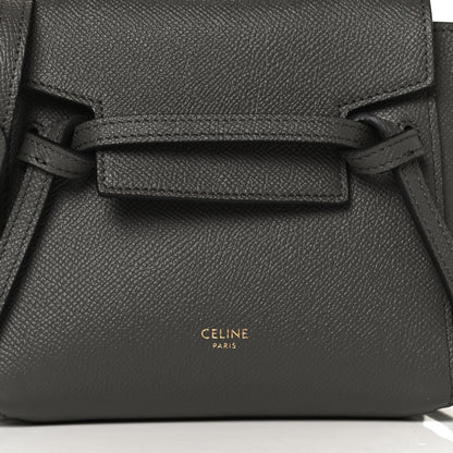 Celine Grained Calfskin Pico Belt Bag Grey 8 of 10