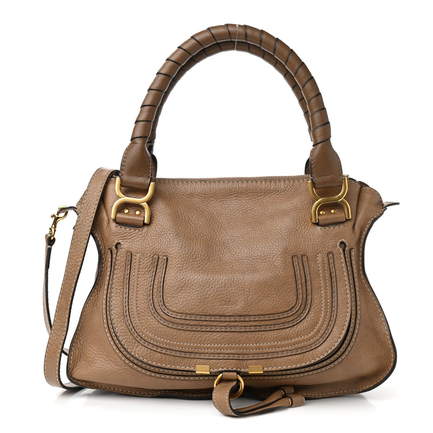 Calfskin Medium Marcie Satchel Nut