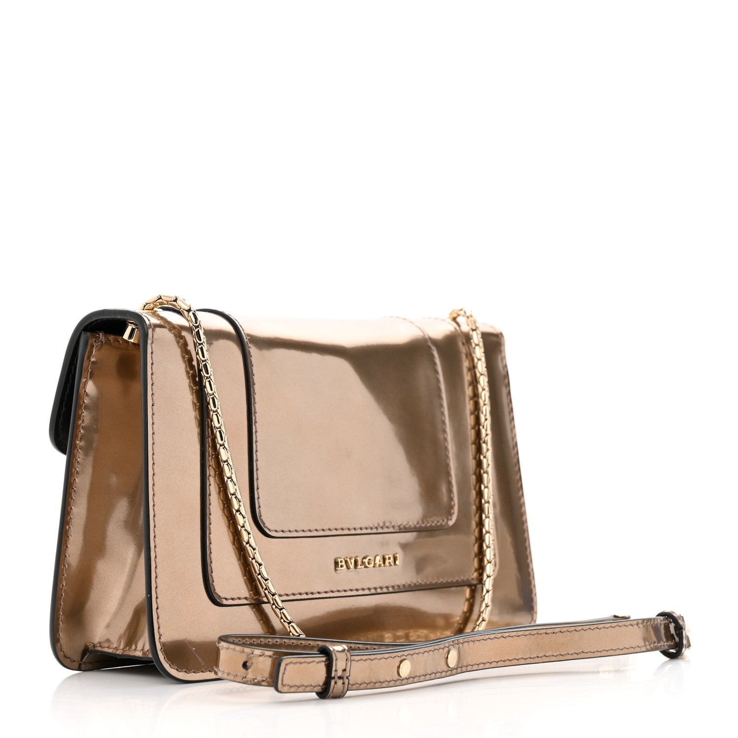 Bulgari Metallic Calfskin Serpenti Forever Crossbody Bag Bronze 3 of 11