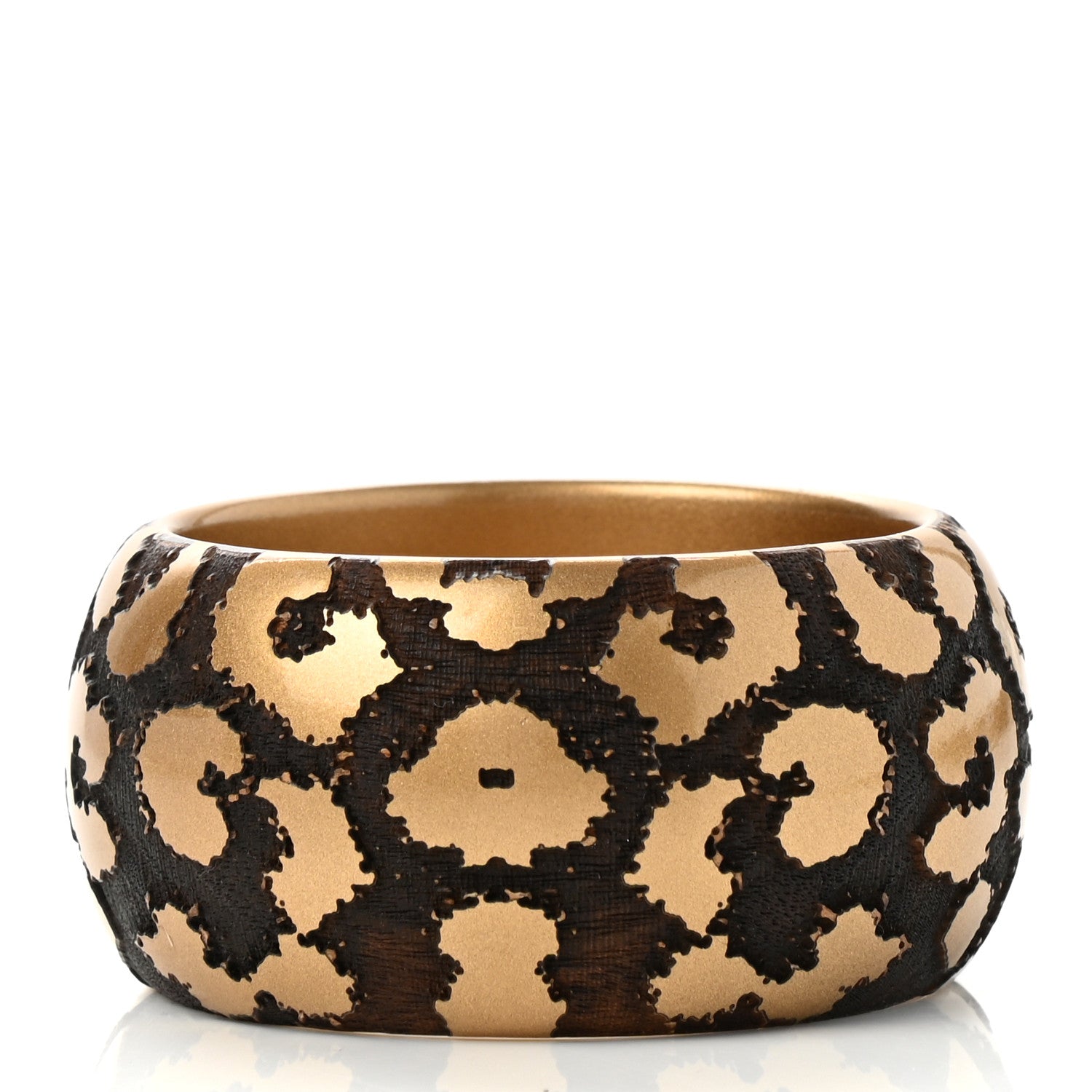 Louis Vuitton Leomonogram Wide Bracelet Gold 3 of 5