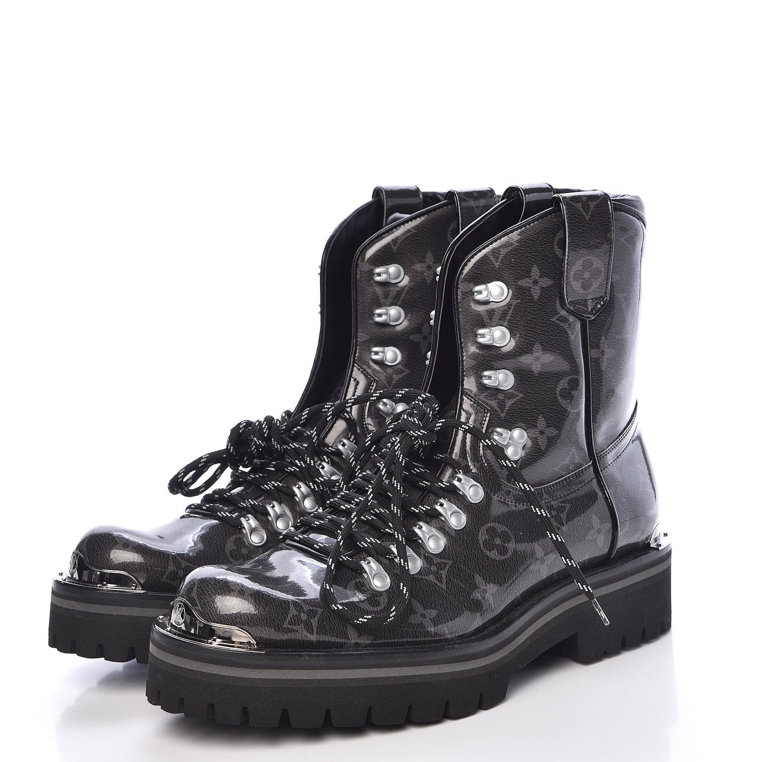 Louis Vuitton Monogram Eclipse Glaze Mens Outland Ankle Boots 8 3 of 8