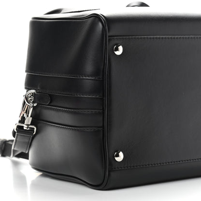 Burberry Smooth Calfskin Montage Print Small Cube Bowling Bag Black 8 of 11