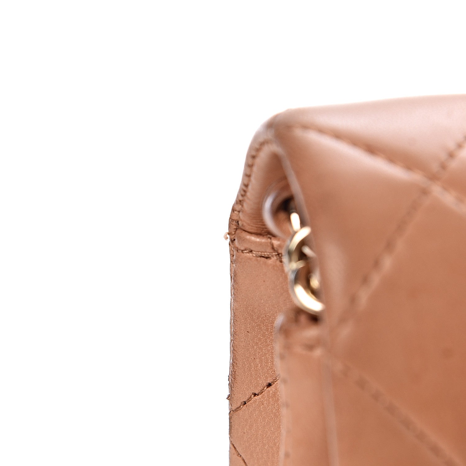 Chanel Lambskin Quilted Medium Double Flap Dark Beige 9 of 21